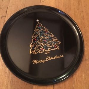 Couroc vintage Christmas plate
